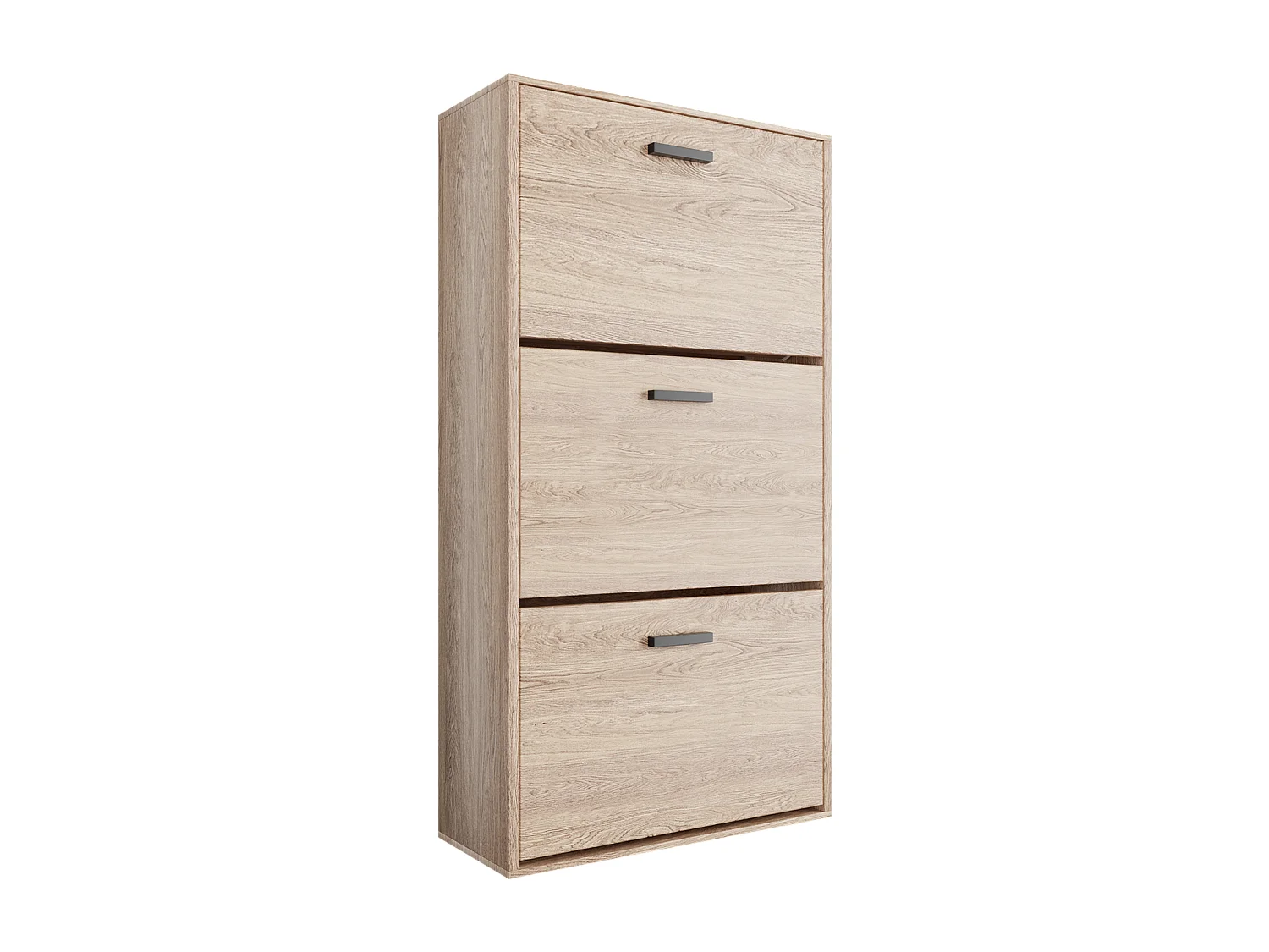 CASABEL Meuble Rangement Chaussure 18 Paires - Pour Entree Couloir - 60x24x113 cm - Bois Clair