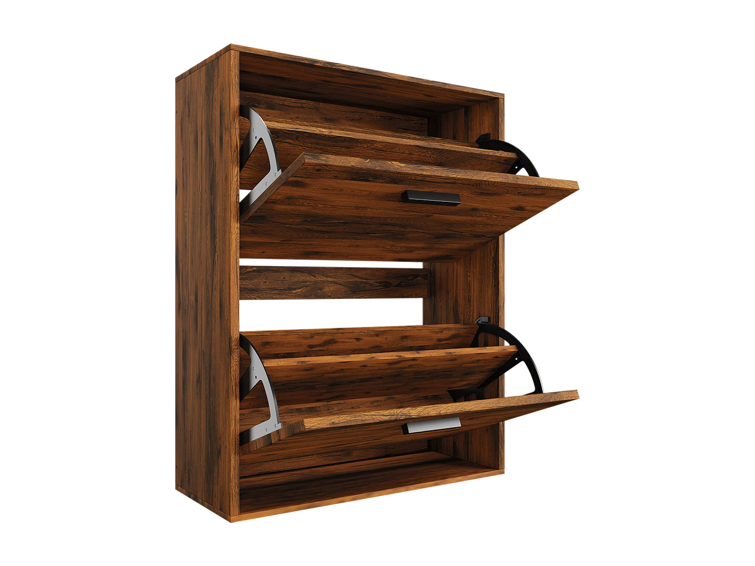 CASABEL Meuble Rangement Chaussure 12 Paires - Pour Entree Couloir - 60x24x80 cm - Bois Vintage