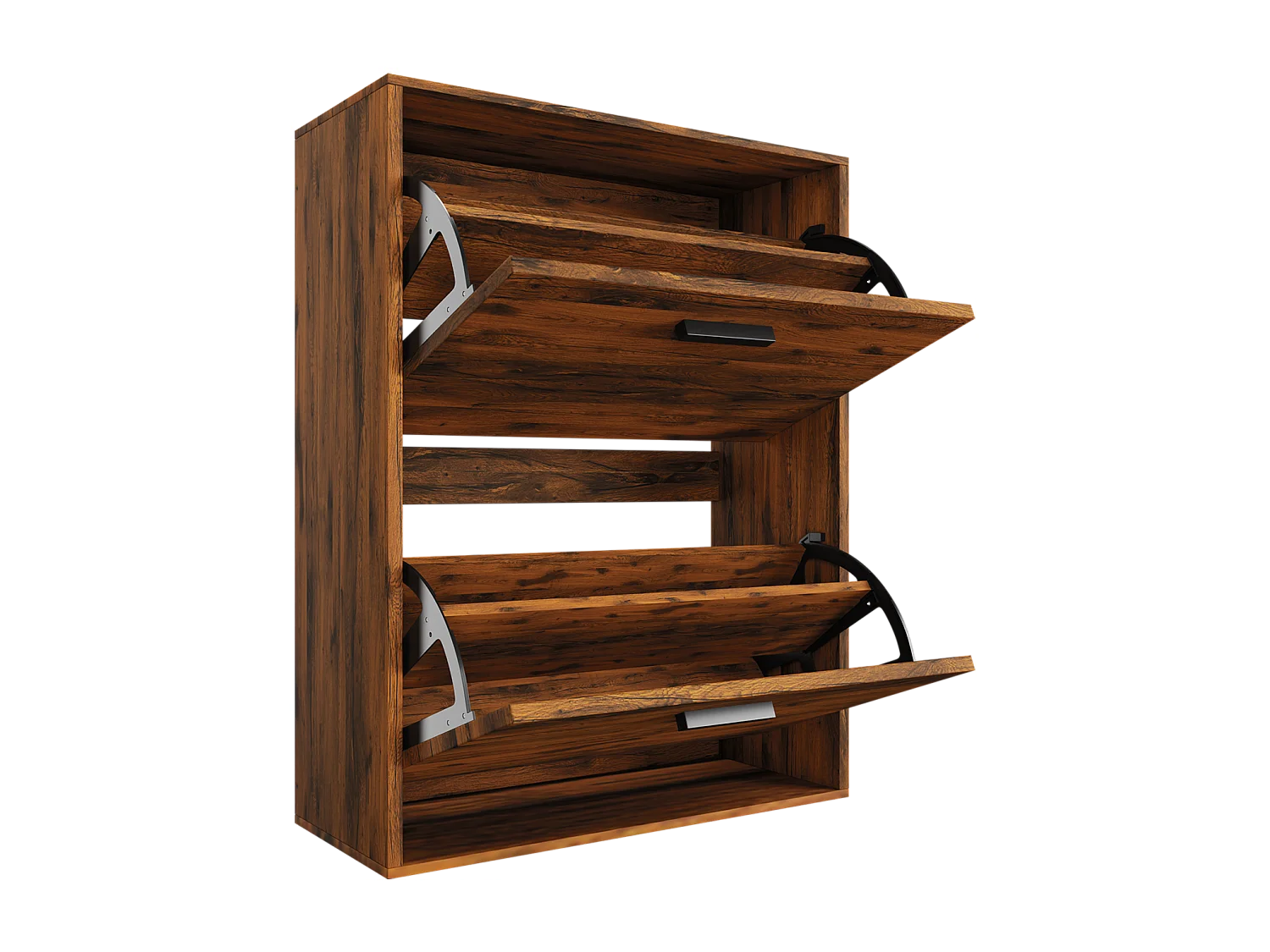 CASABEL Meuble Rangement Chaussure 12 Paires - Pour Entree Couloir - 60x24x80 cm - Bois Vintage