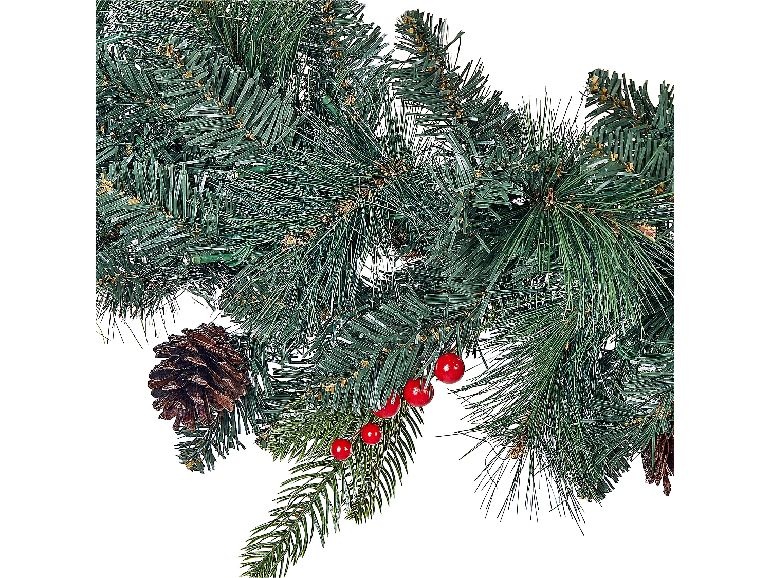 Guirlande de Noël LED WHITEHORN 270 cm Vert foncé