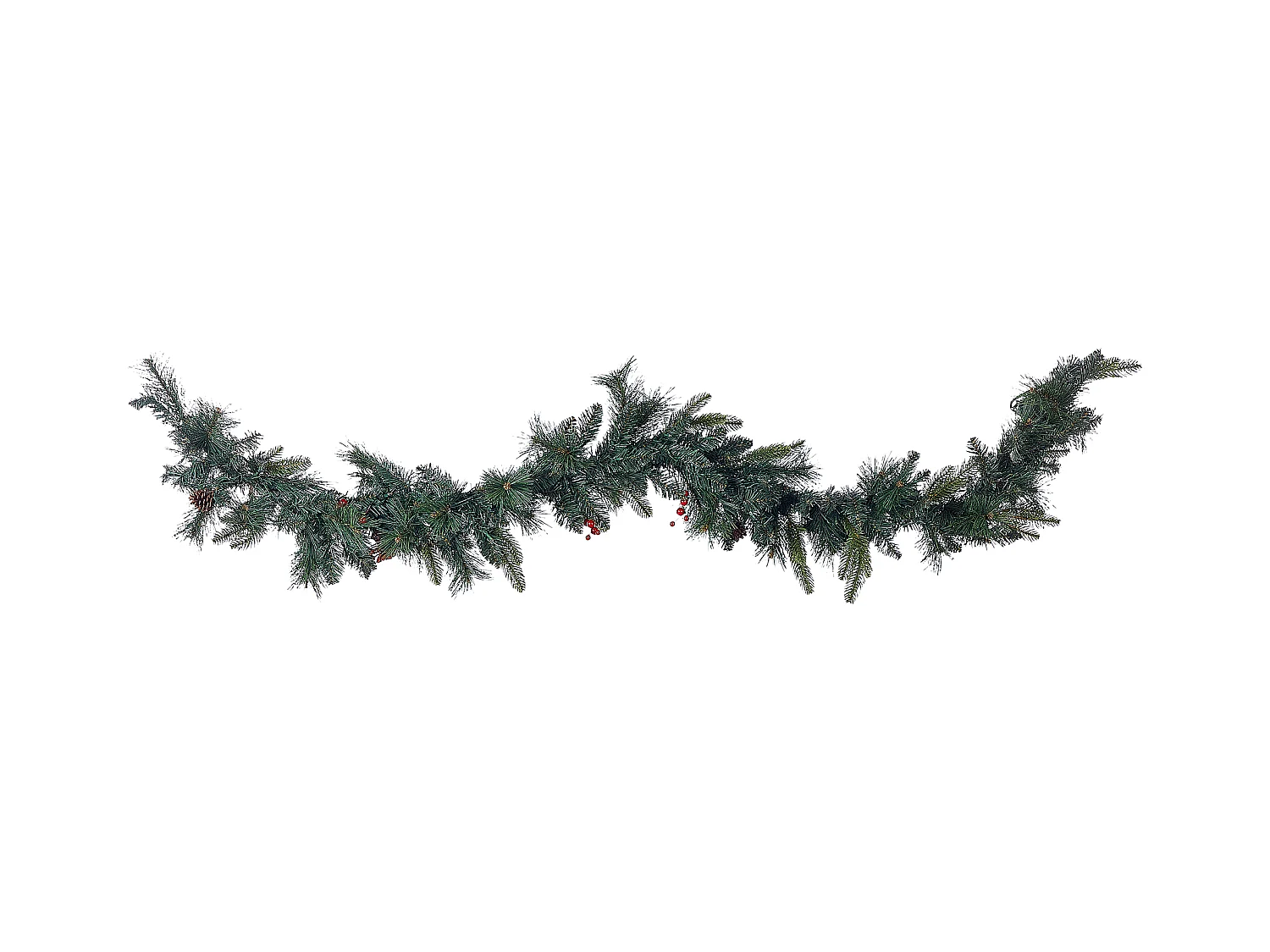 Kerstslinger met LED-verlichting groen 180 cm WHITEHORN