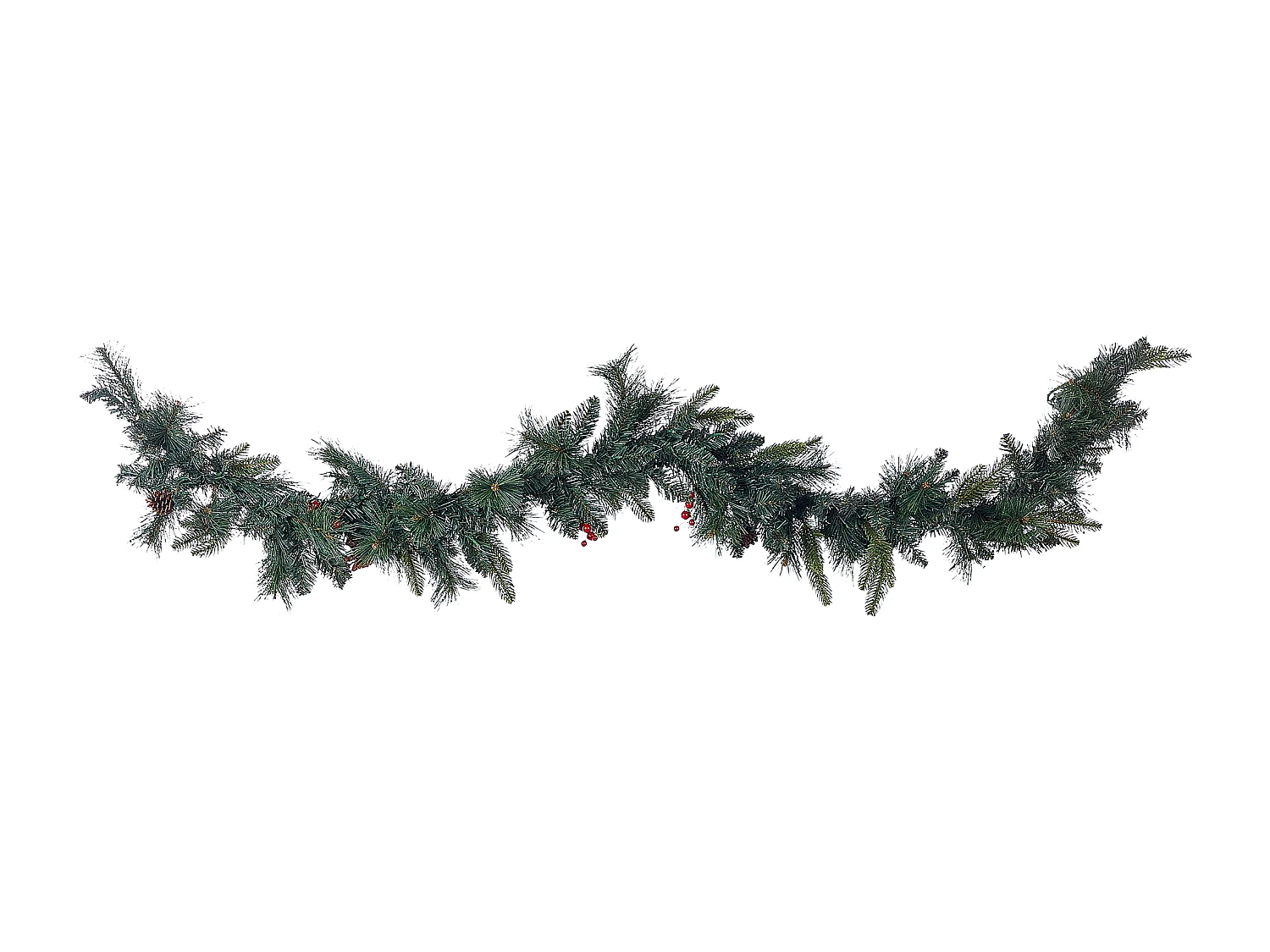 Guirlande de Noël LED WHITEHORN 180 cm Vert foncé