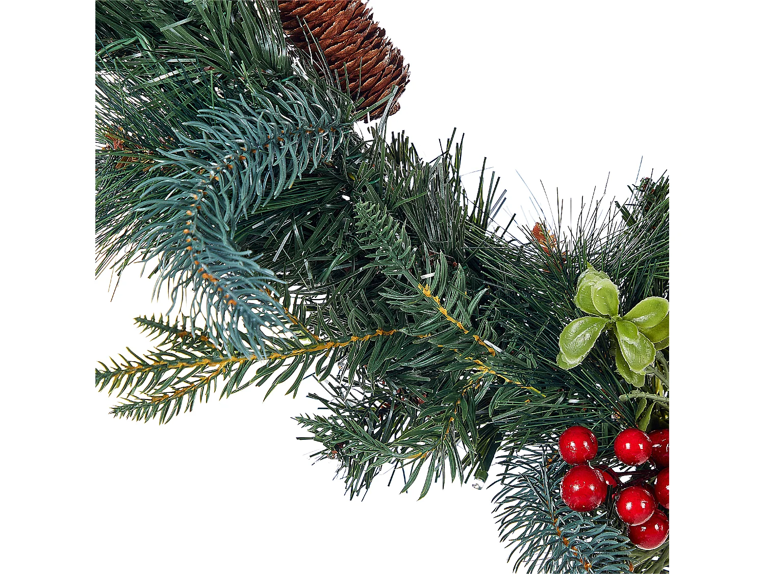 Weihnachtsgirlande Kunststoff grün mit LED-Beleuchtung Timer 180 cm Elbrus