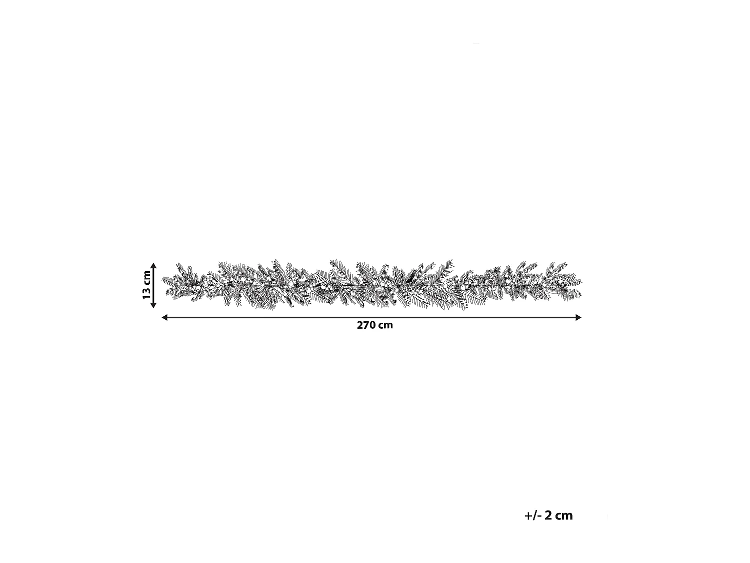 Weihnachtsgirlande Kunststoff grün mit LED-Beleuchtung Timer 270 cm Elbrus