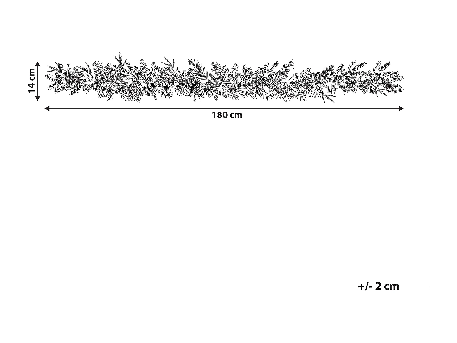 Świąteczna girlanda LED 180 cm zielona KAMERUN
