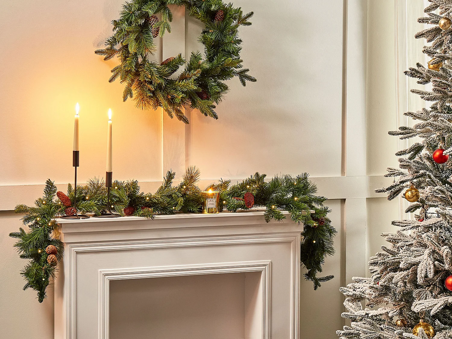 Guirlande de Noël LED KAMERUN 180 cm Vert