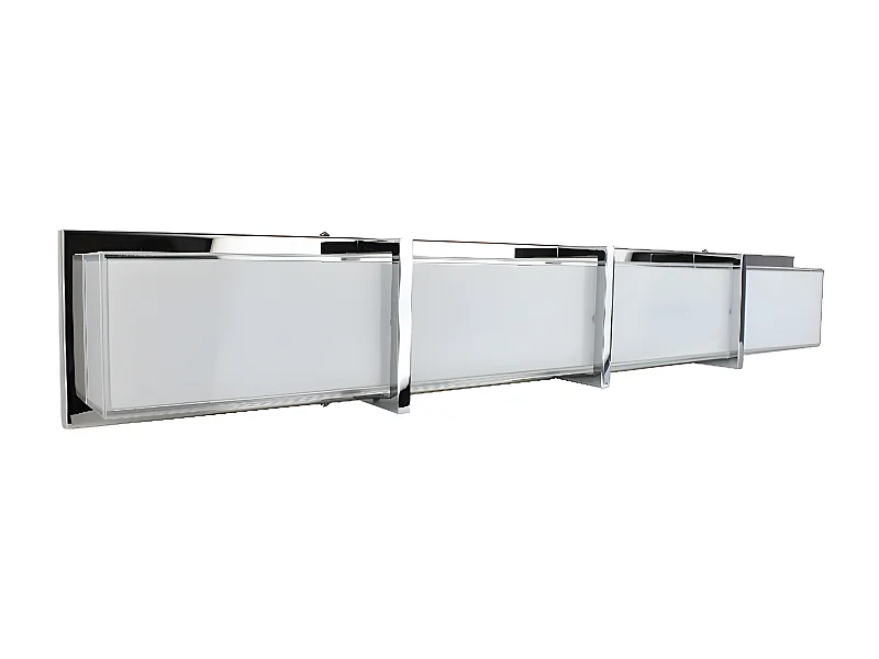 Lámpara de Pared Zoey, Cromo, Blanco, 89x8x13 cm, EPIKASA