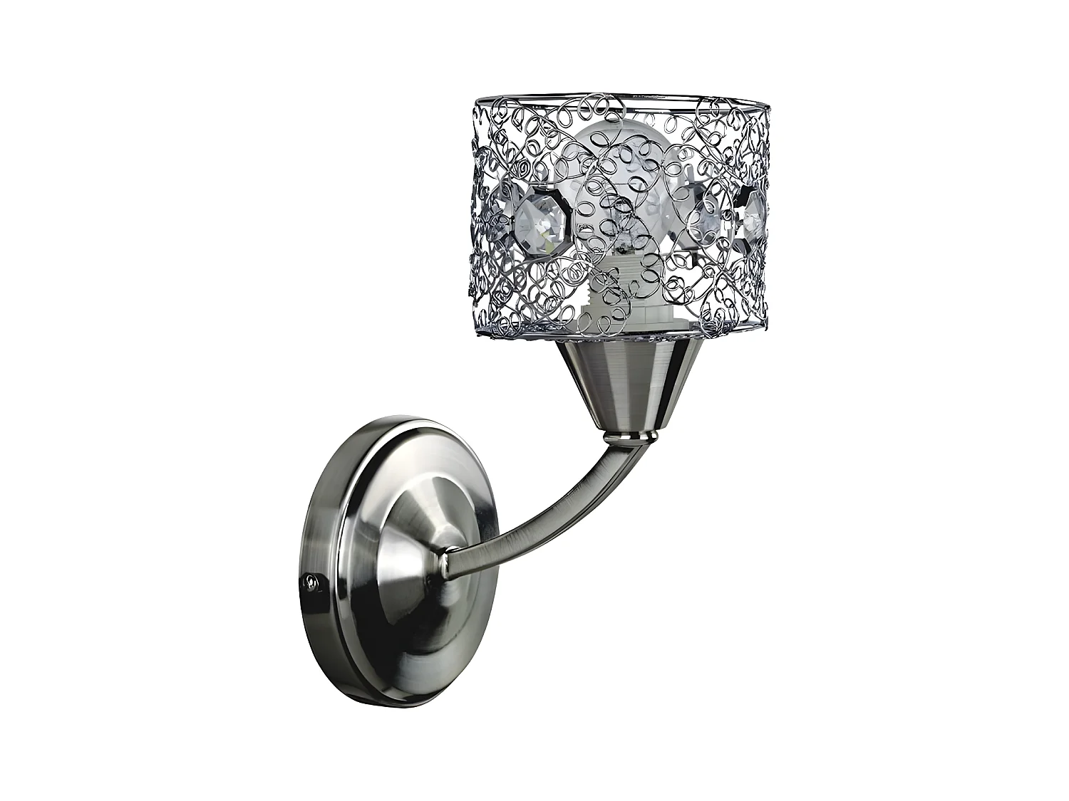 Wandlamp Alcaras - Zilver - 11x15x22,5 cm - EPIKASA