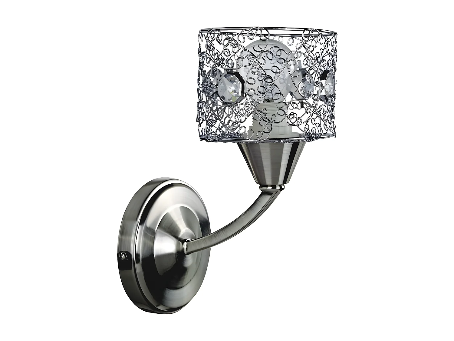 Wandlamp Alcaras - Zilver - 11x15x22,5 cm - EPIKASA