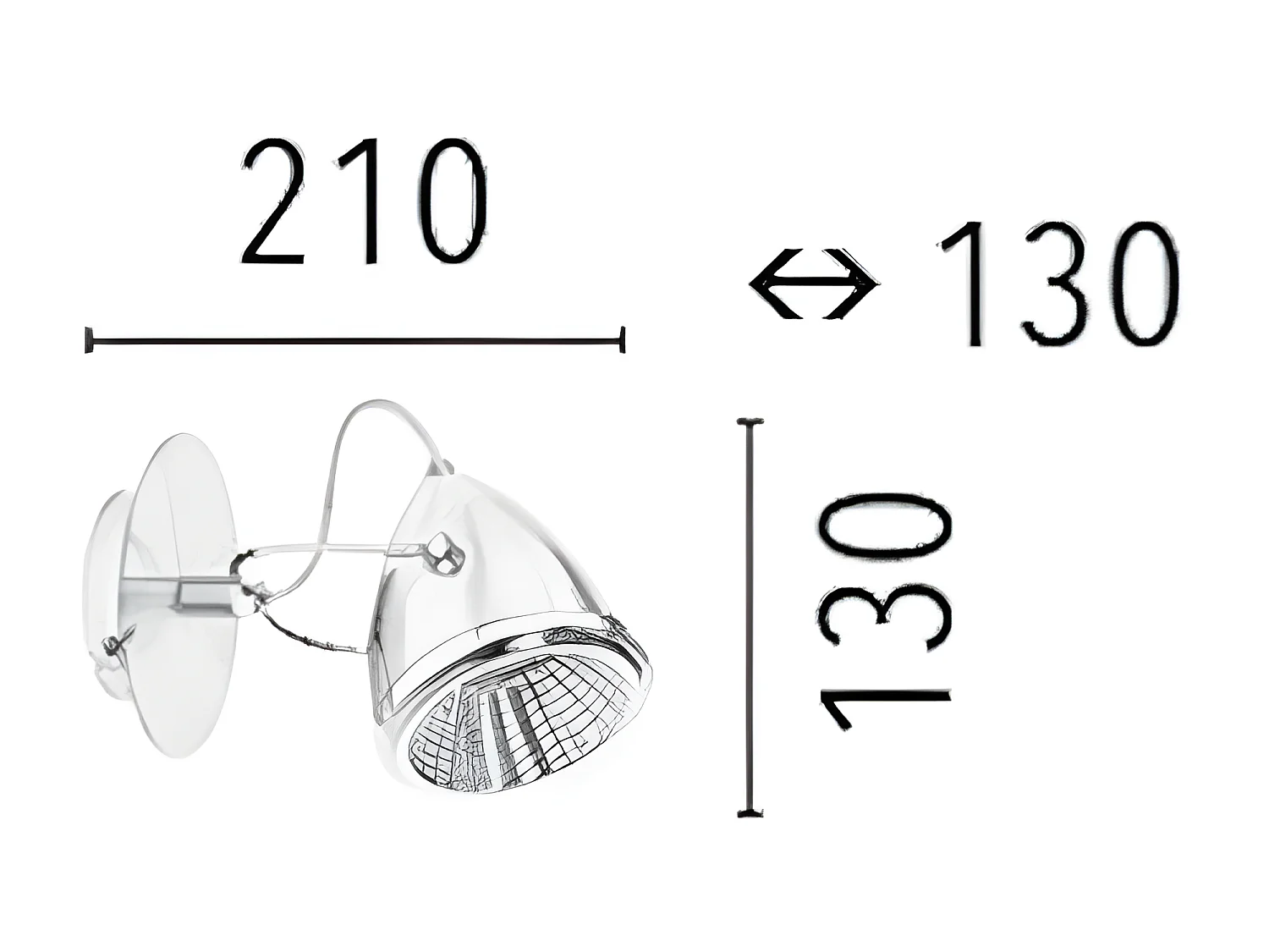 Candeeiro Oliver, Preto, 21x13x13 cm, EPIKASA