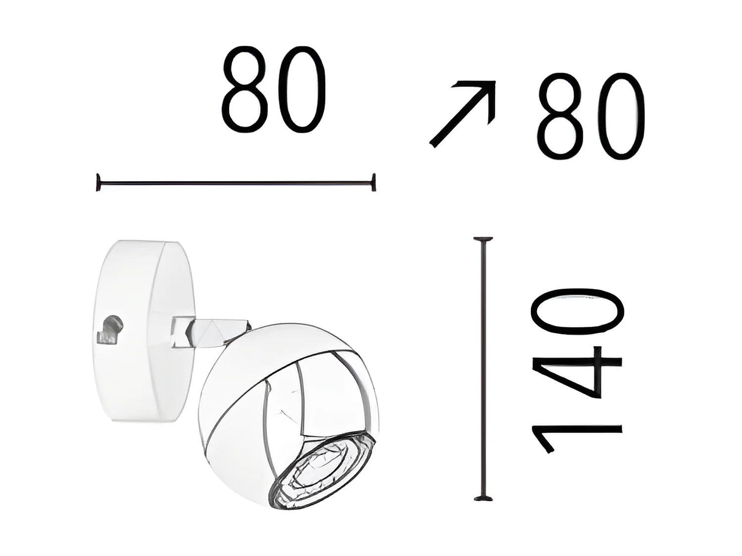 Candeeiro Bianca, Preto, 8x8x14 cm, EPIKASA