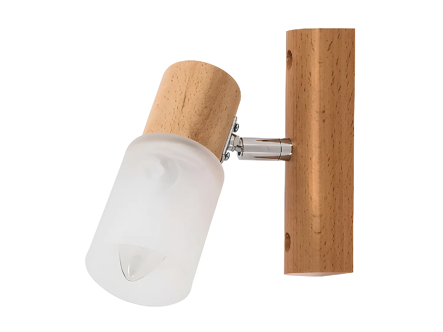 Spot d'Intérieur Kira Wood, Blanc, 6x12x18 cm, EPIKASA