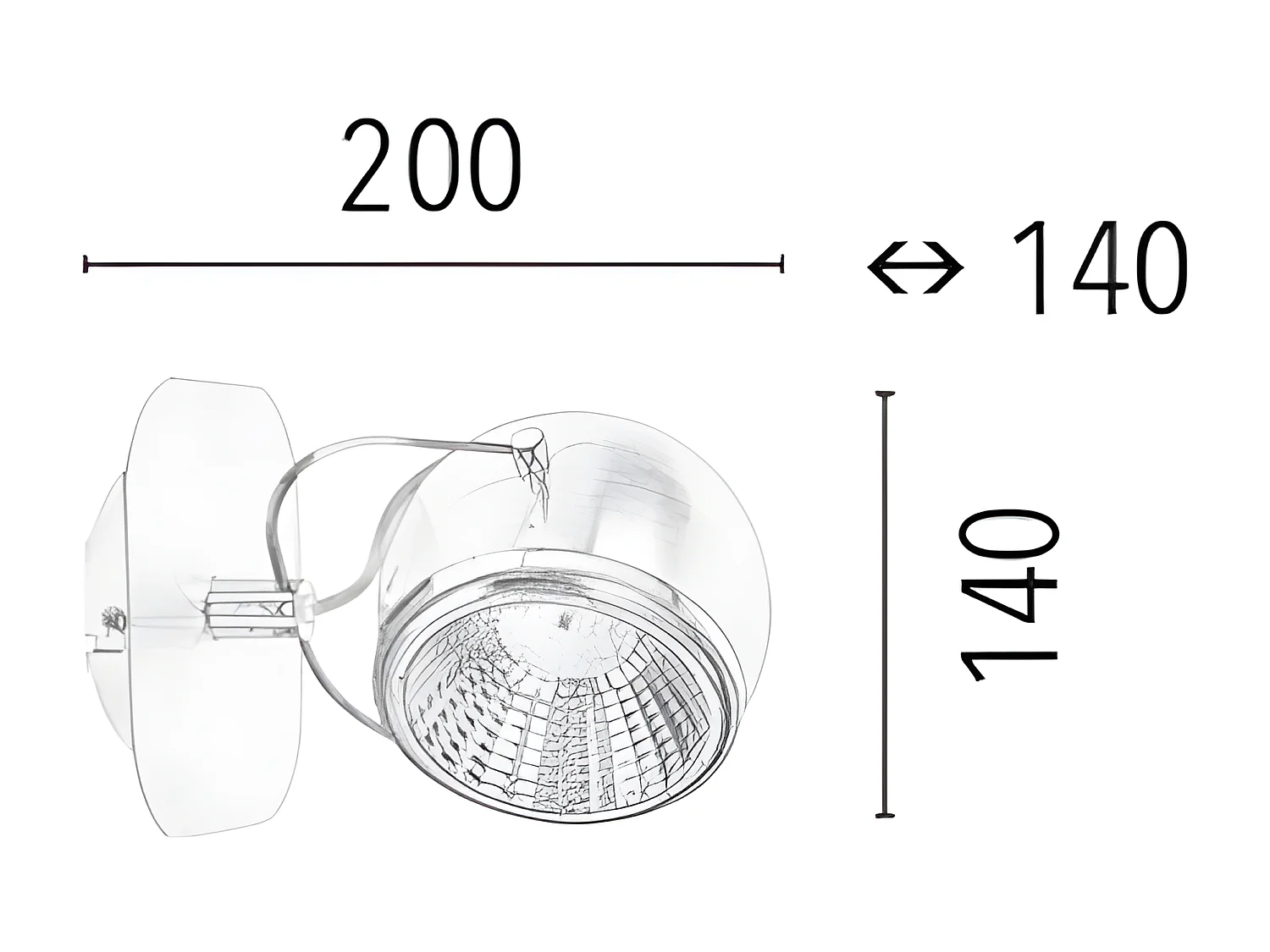 Spot d'Intérieur Ball, Argent, 20x14x14 cm, EPIKASA