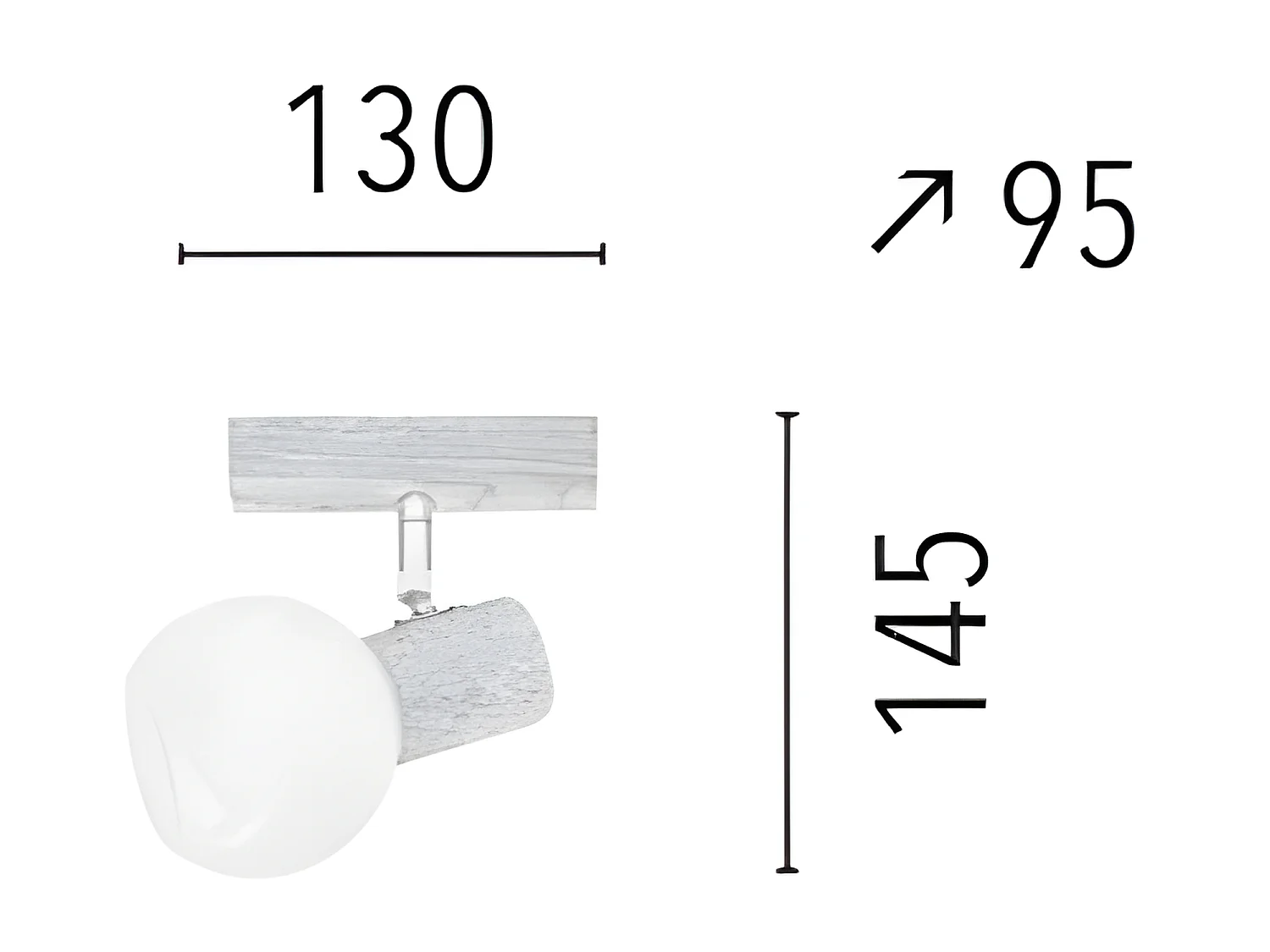Spot d'Intérieur Karin, Marron, 13x9,5x14,5 cm, EPIKASA