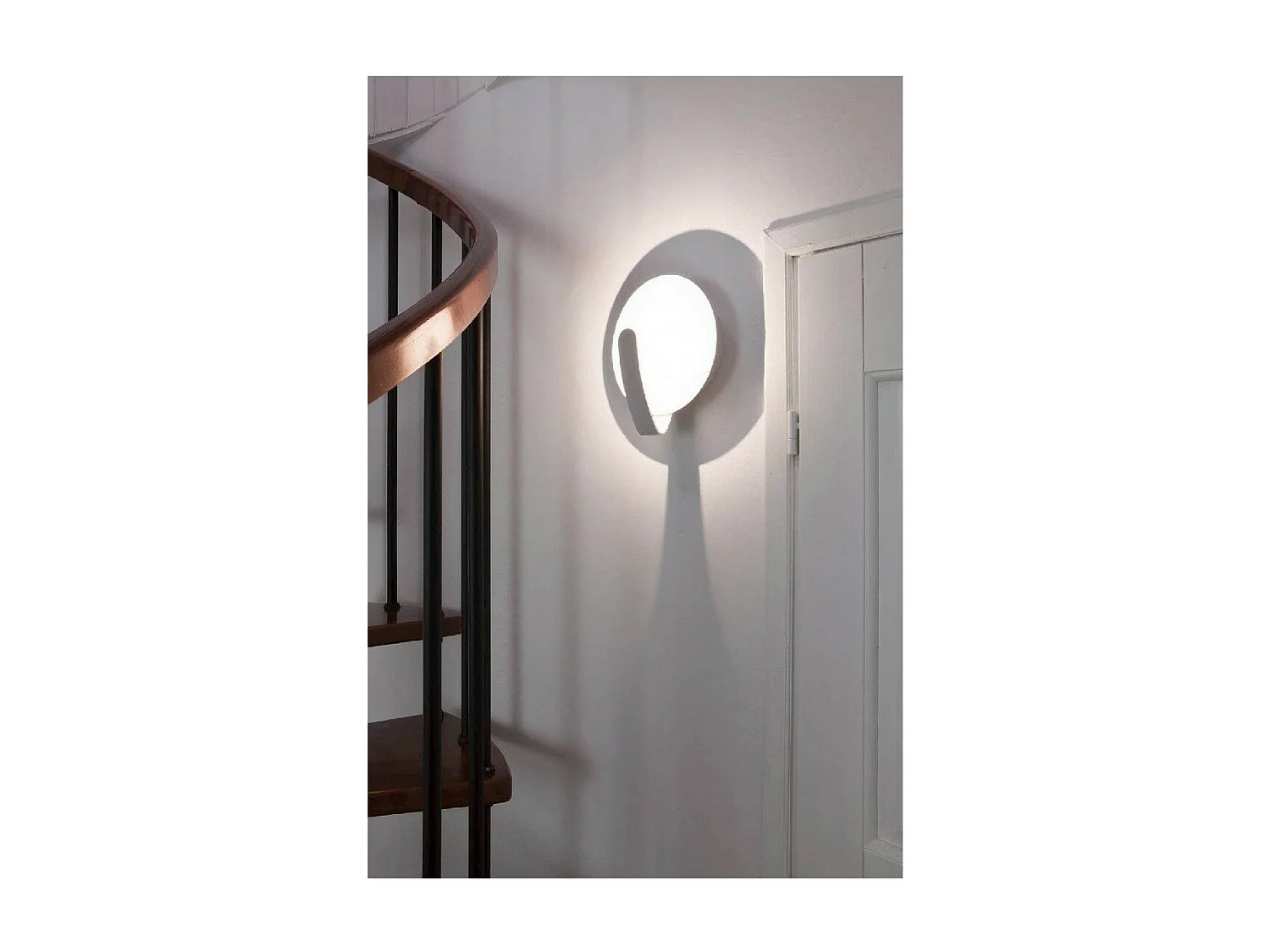 Lampa ścienna Sat, Biały, 22x22x0,9 cm, EPIKASA