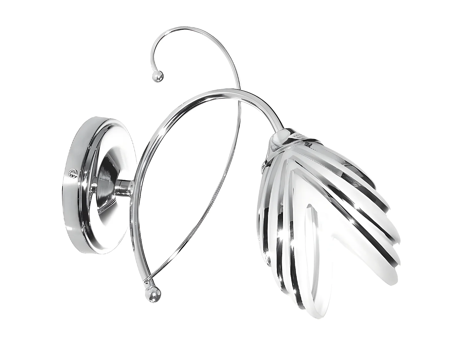 Lampada a Parete Capri, Argento, 22x23x26 cm, EPIKASA