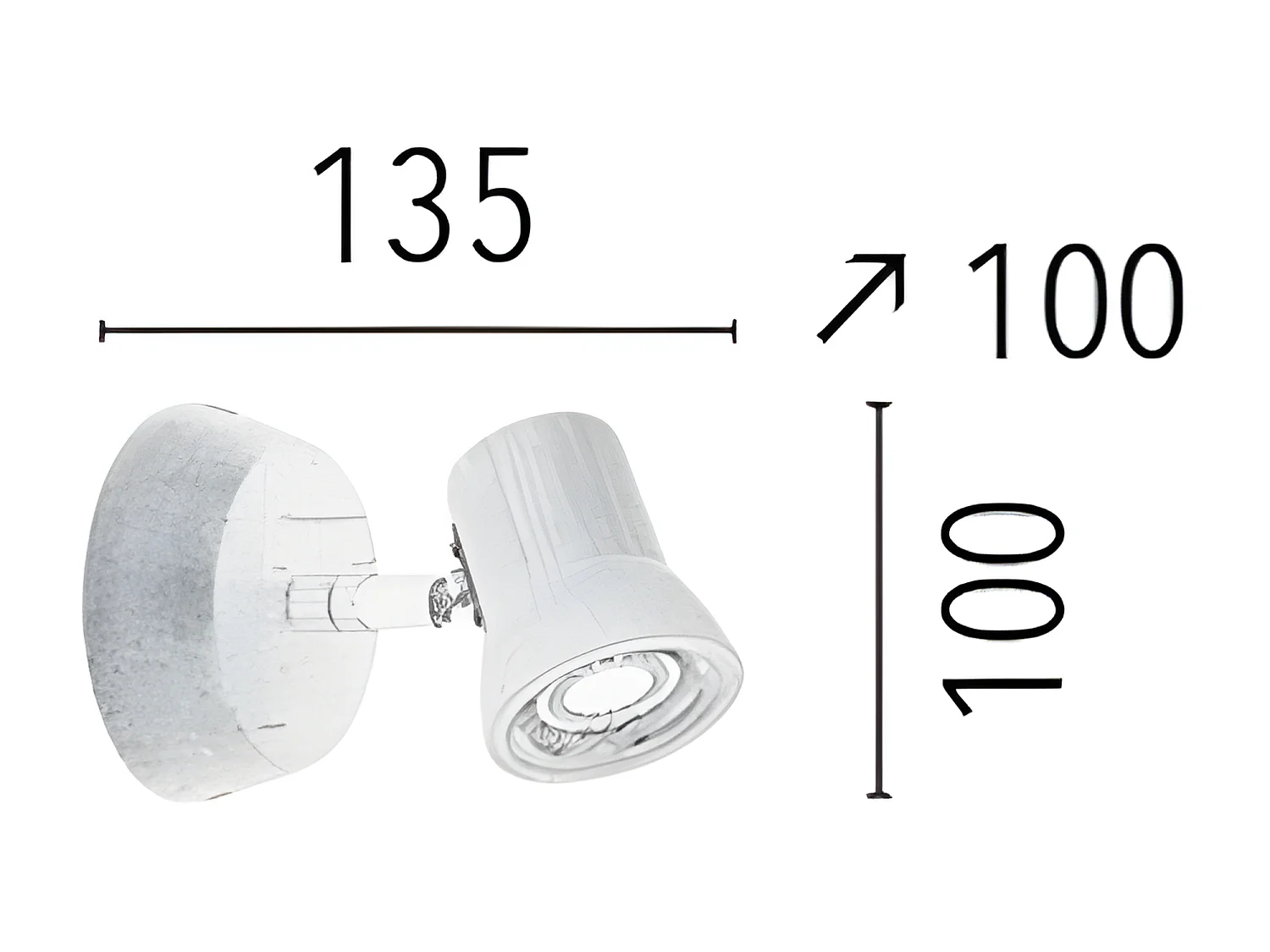 Spot d'Intérieur Venla, Marron, 13,5x10x10 cm, EPIKASA