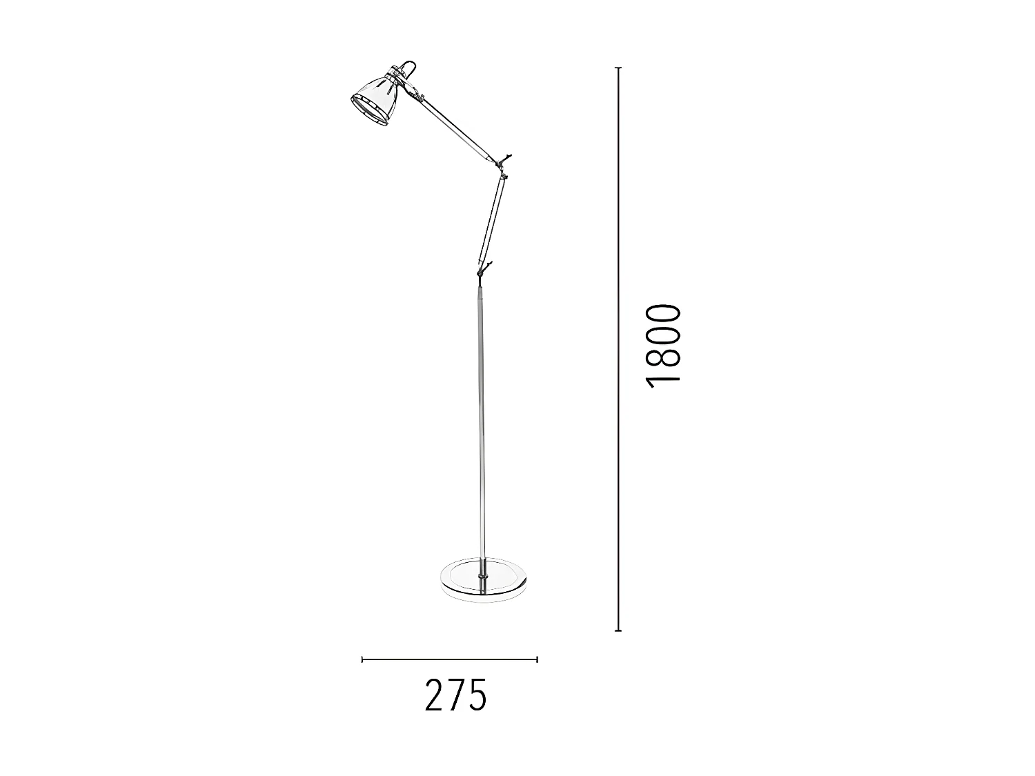 Lámpara de Pie Jerona, Azul, Cromo, 27,5x27,5x180 cm, EPIKASA