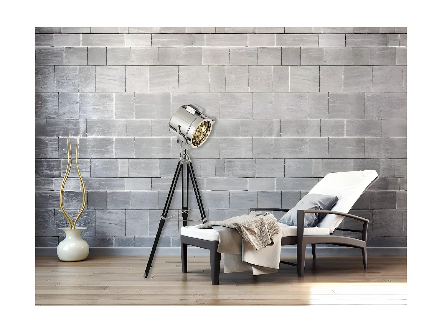 Candeeiro de Pé Movie, Prata, 45x45x175 cm, EPIKASA