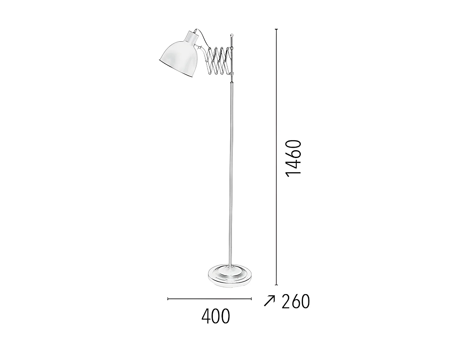 Staande Lamp Talaro - Wit - 40x26x146 cm - EPIKASA
