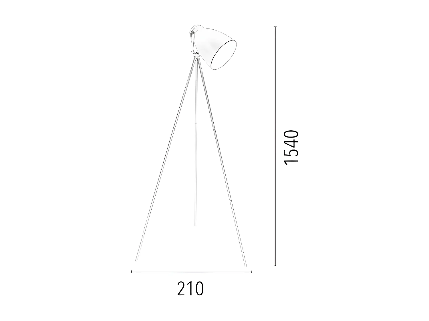 Lampadaire Marla, Blanc, 21x21x154 cm, EPIKASA