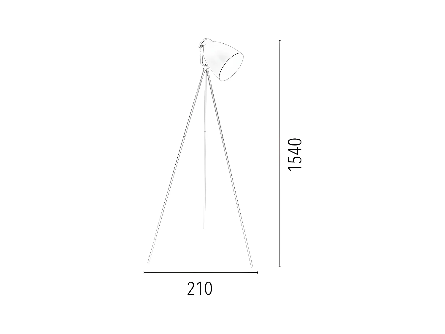 Lampadaire Marla, Blanc, 21x21x154 cm, EPIKASA