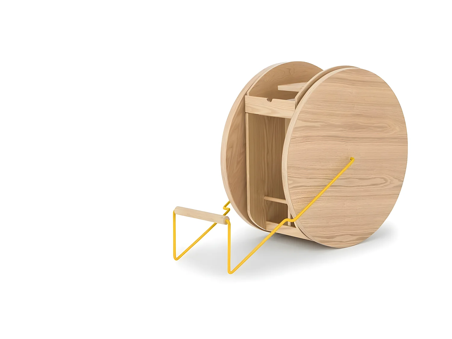 Rownd desserte charriot frêne