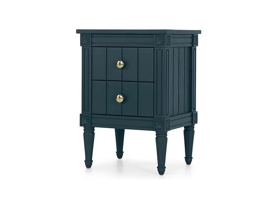 Bourbon table de chevet vintage bleu foncé