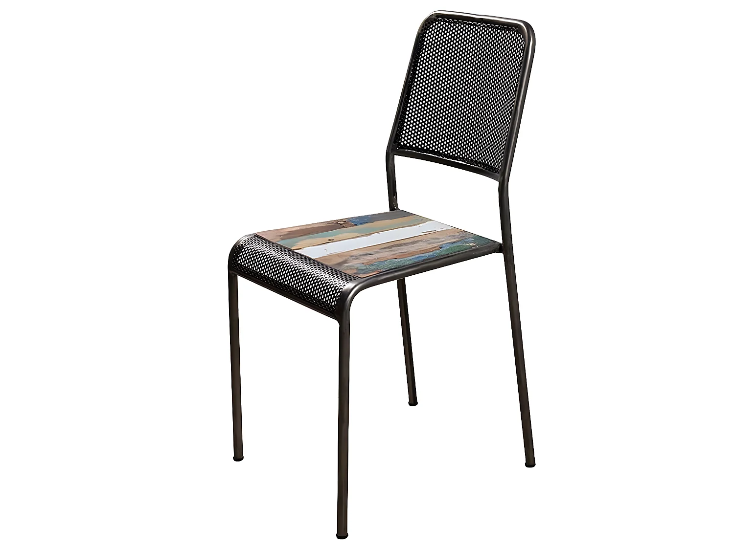 Kleo, chaise perforée et bois