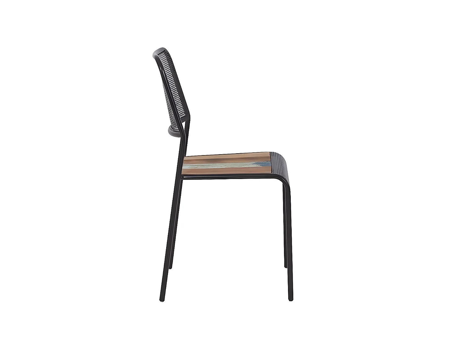 Kleo, chaise perforée et bois