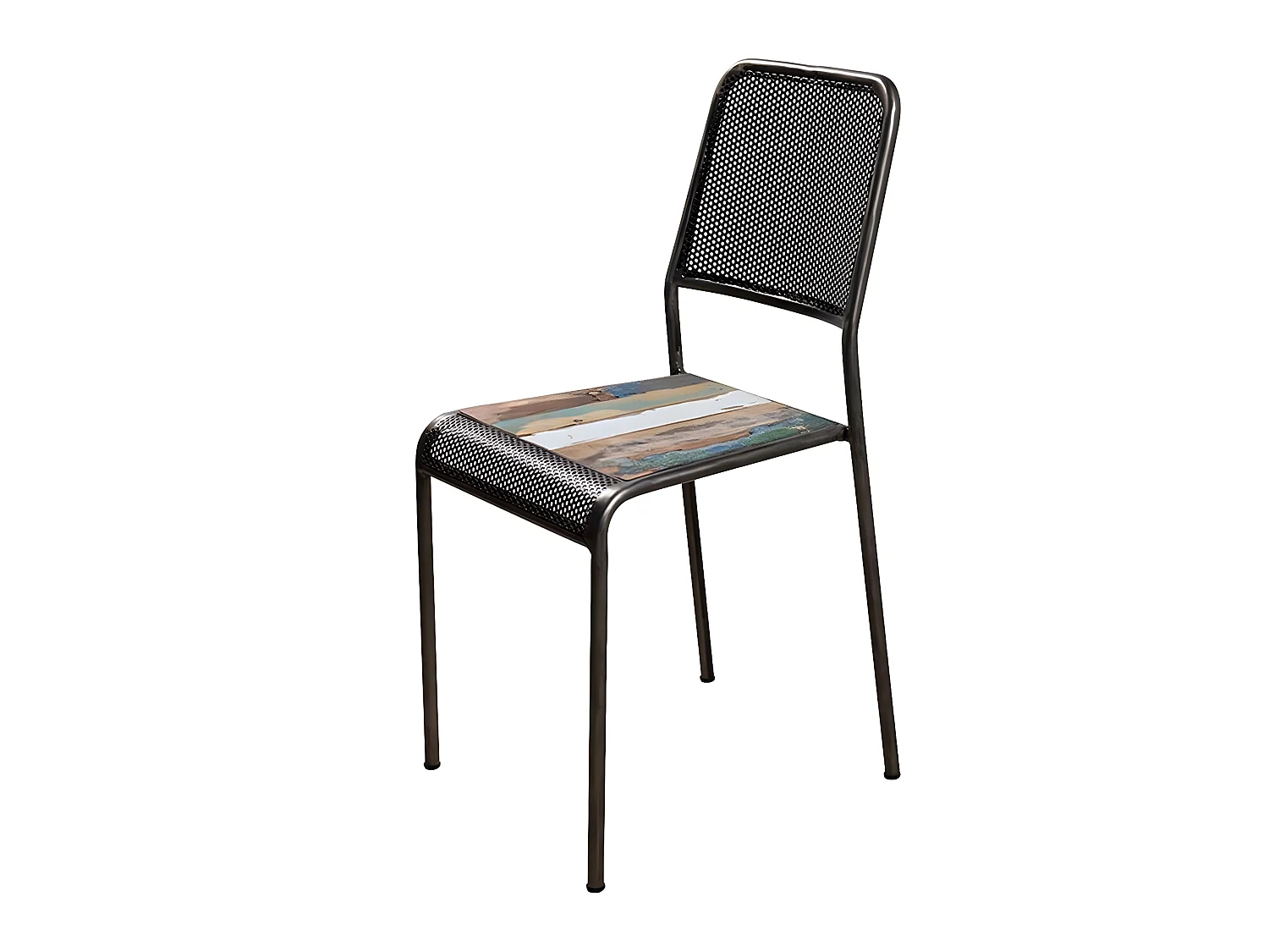 Kleo, chaise perforée et bois