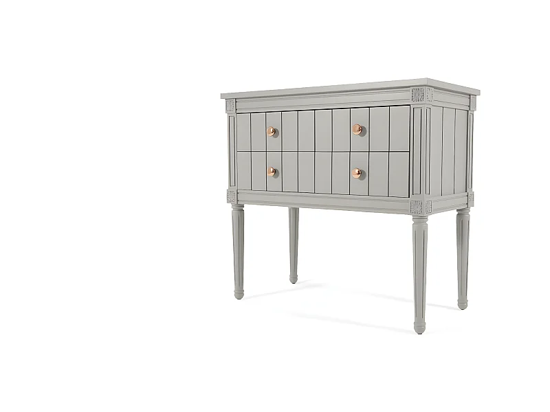 Bourbon buffet vintage gris et cuivre