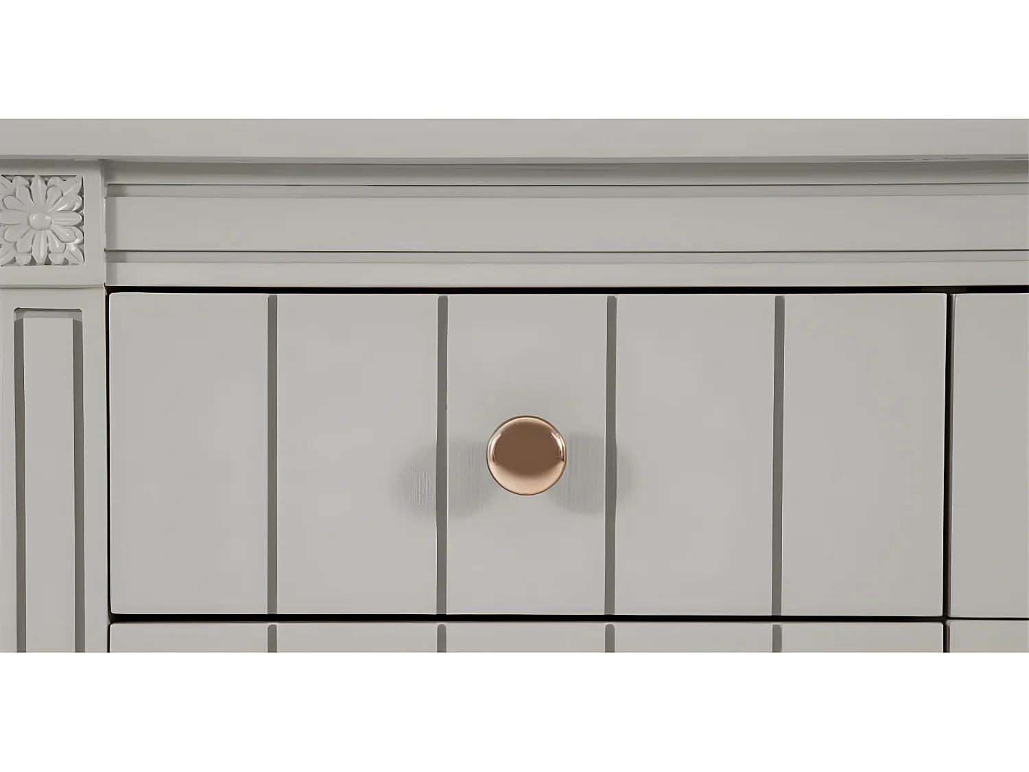 Bourbon buffet vintage gris et cuivre