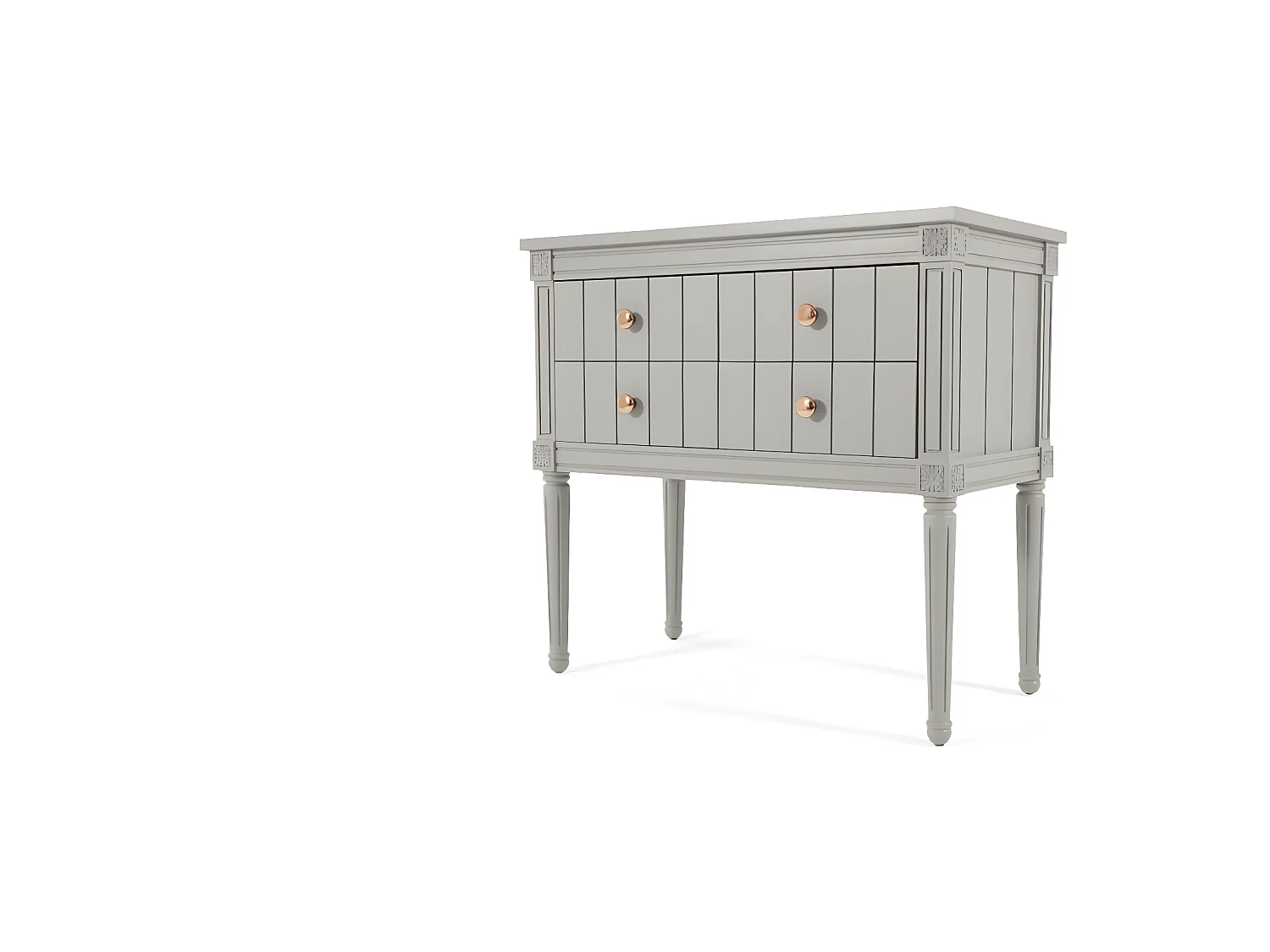 Bourbon buffet vintage gris et cuivre