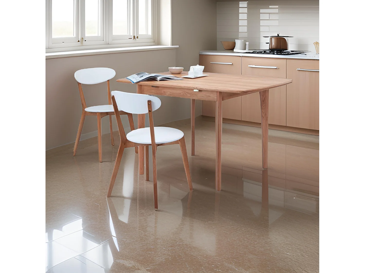 Monty table extensible 2 à 4 personnes chêne