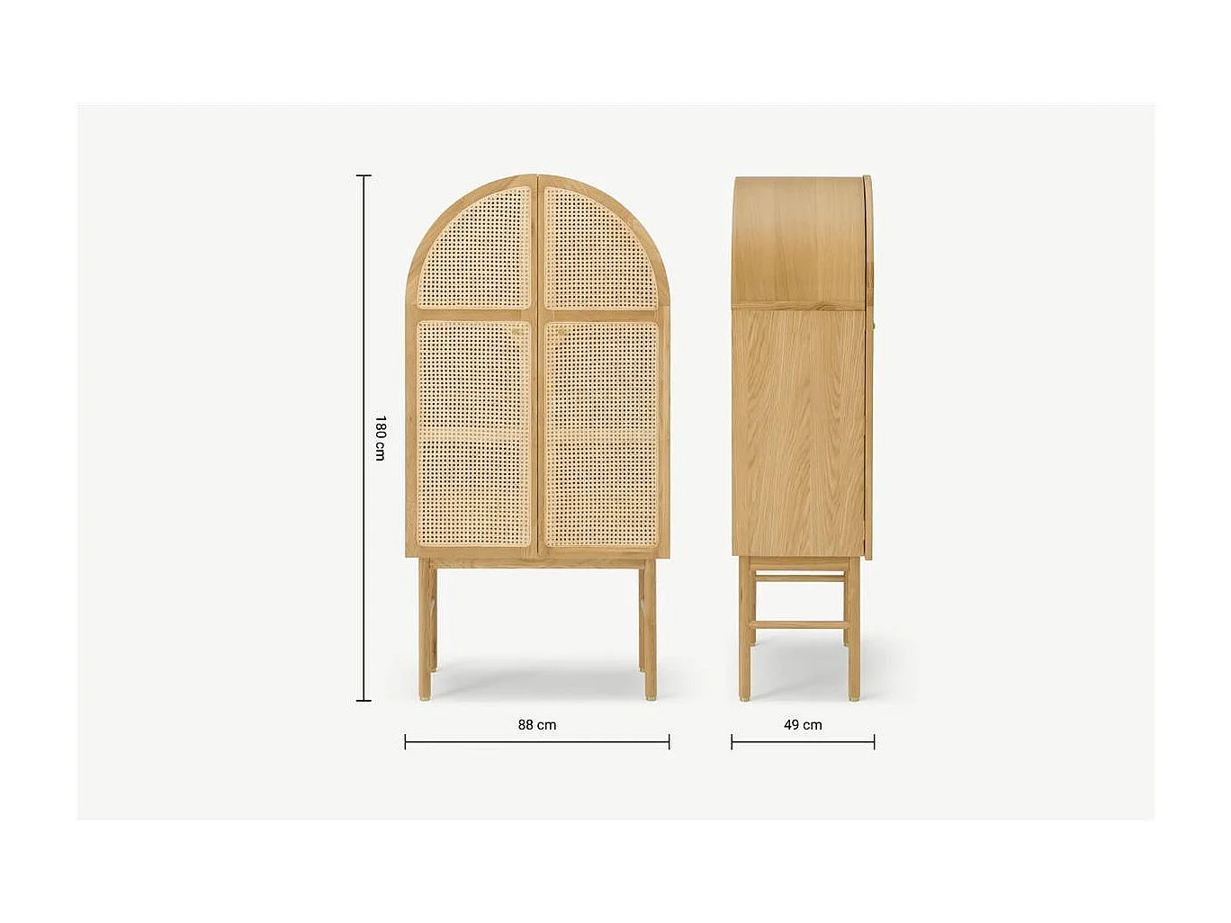 Ankhara armoire rotin naturel