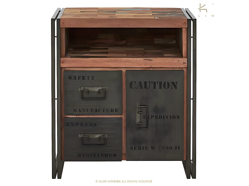 Nautical, meuble 2 tiroirs et 1 porte