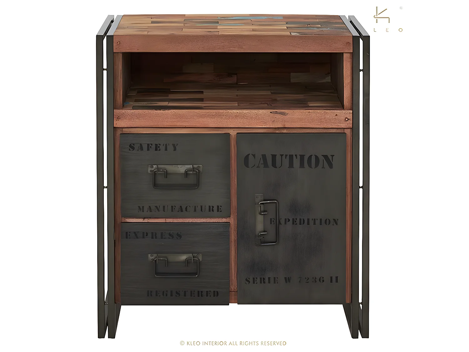 Nautical, meuble 2 tiroirs et 1 porte