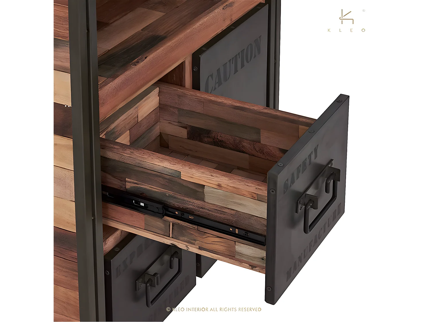 Nautical, meuble 2 tiroirs et 1 porte