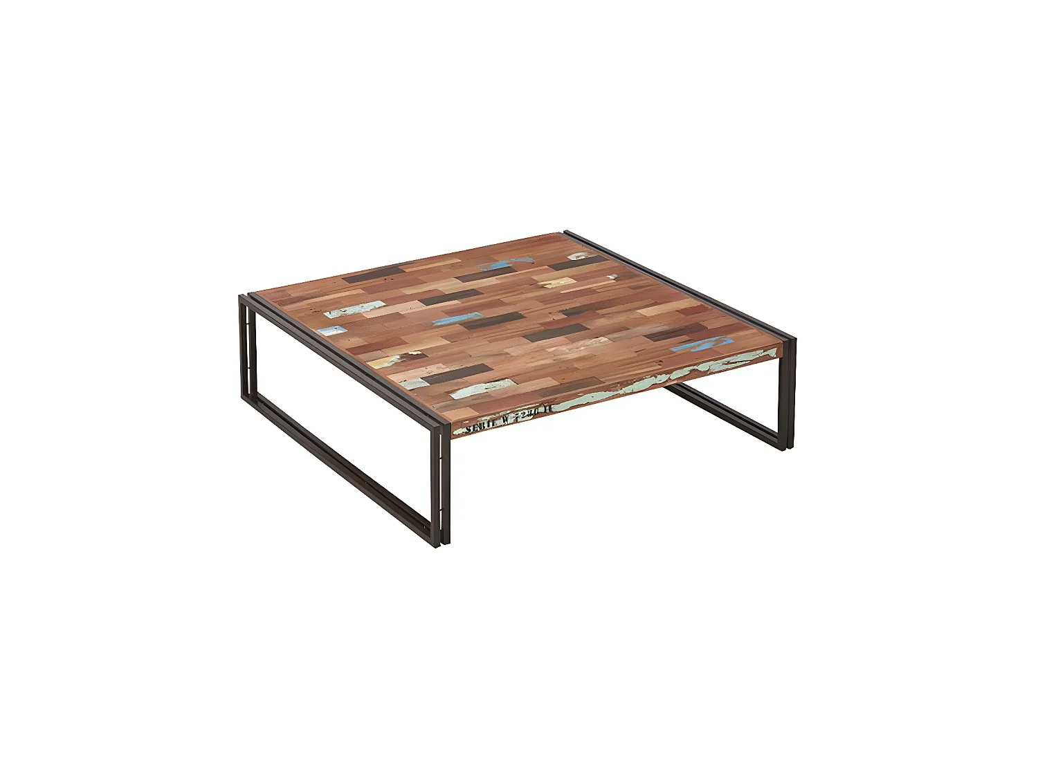Nautical, table basse métal et bois