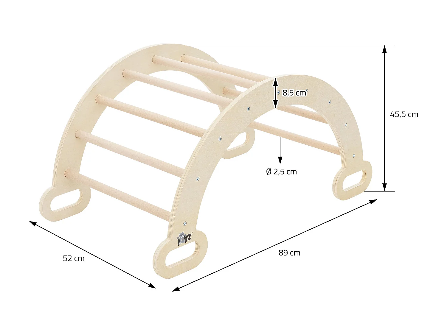 Arco de Escalada Niños Trepador Juguete Montesorri Madera Motricidad