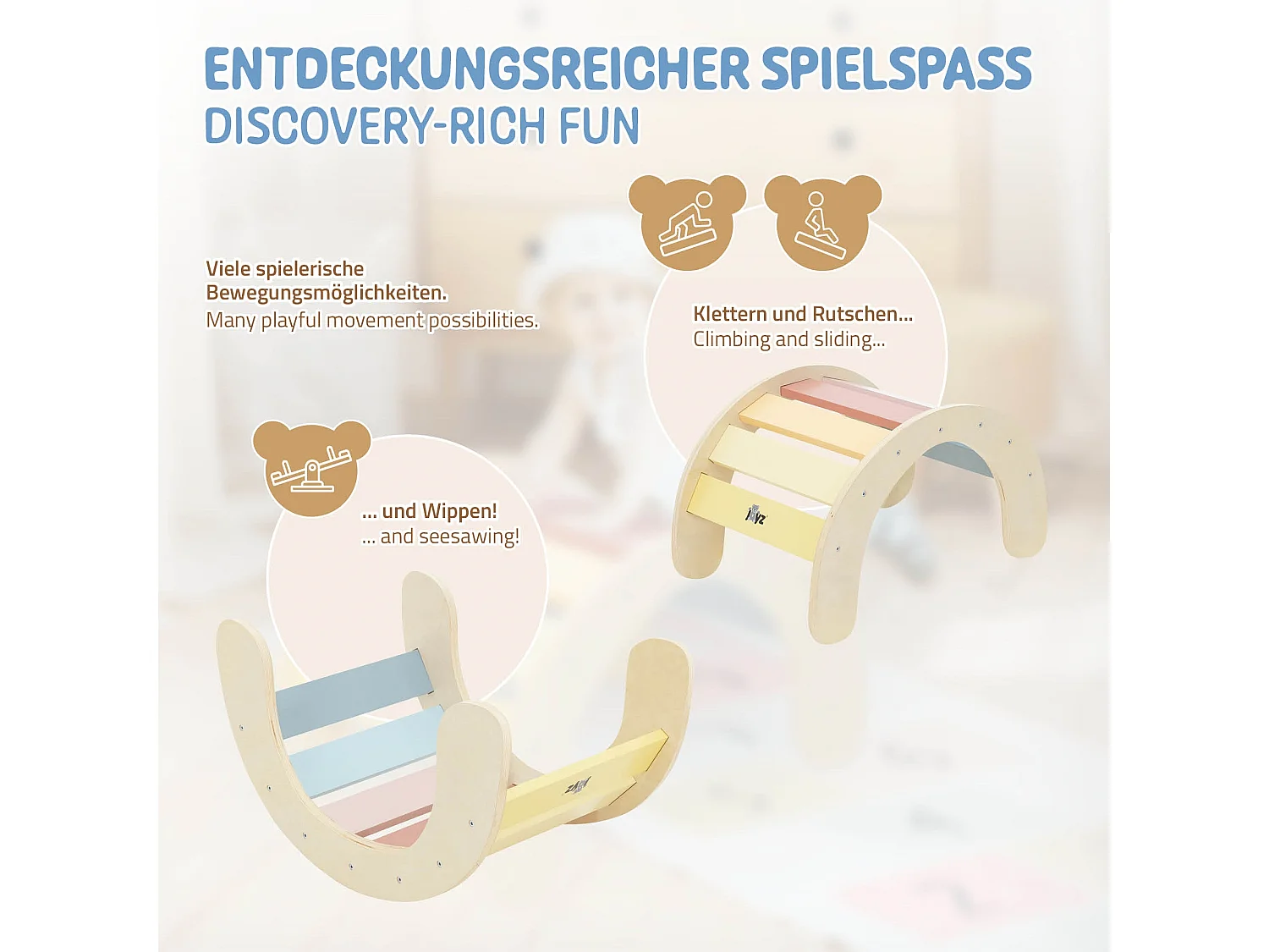 Arco de Escalada Niños Trepador Juguete Montesorri Madera Motricidad