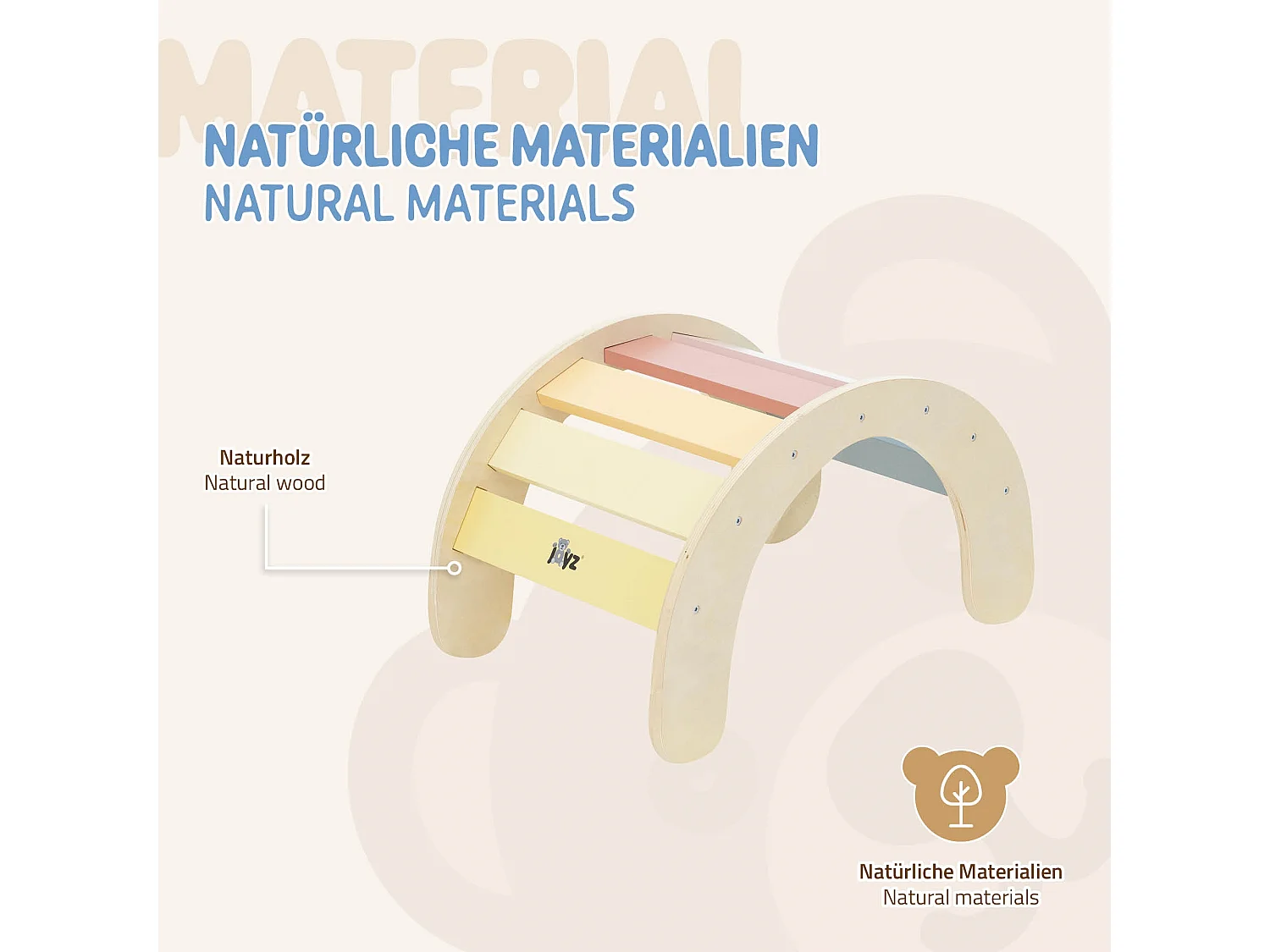 Arco de Escalada Niños Trepador Juguete Montesorri Madera Motricidad
