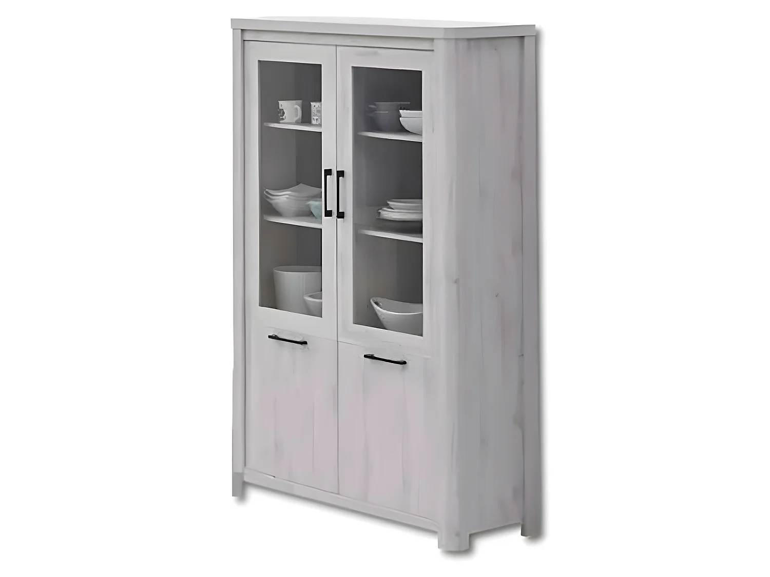 Vitrine 2 portes vitrées 2 portes pleines Olivos