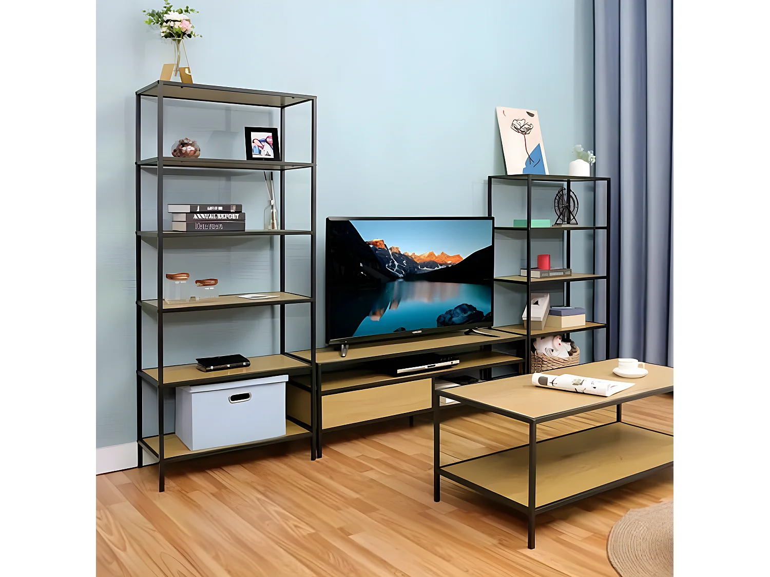 Etagère Book Shelf 5 niveaux métal