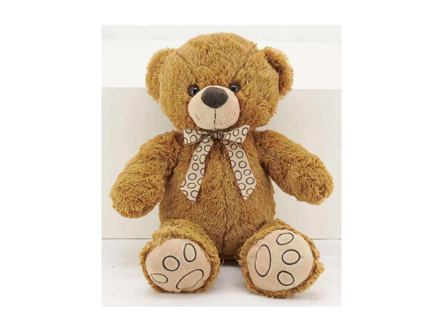 Peluche ours en acrylique brun 30 cm