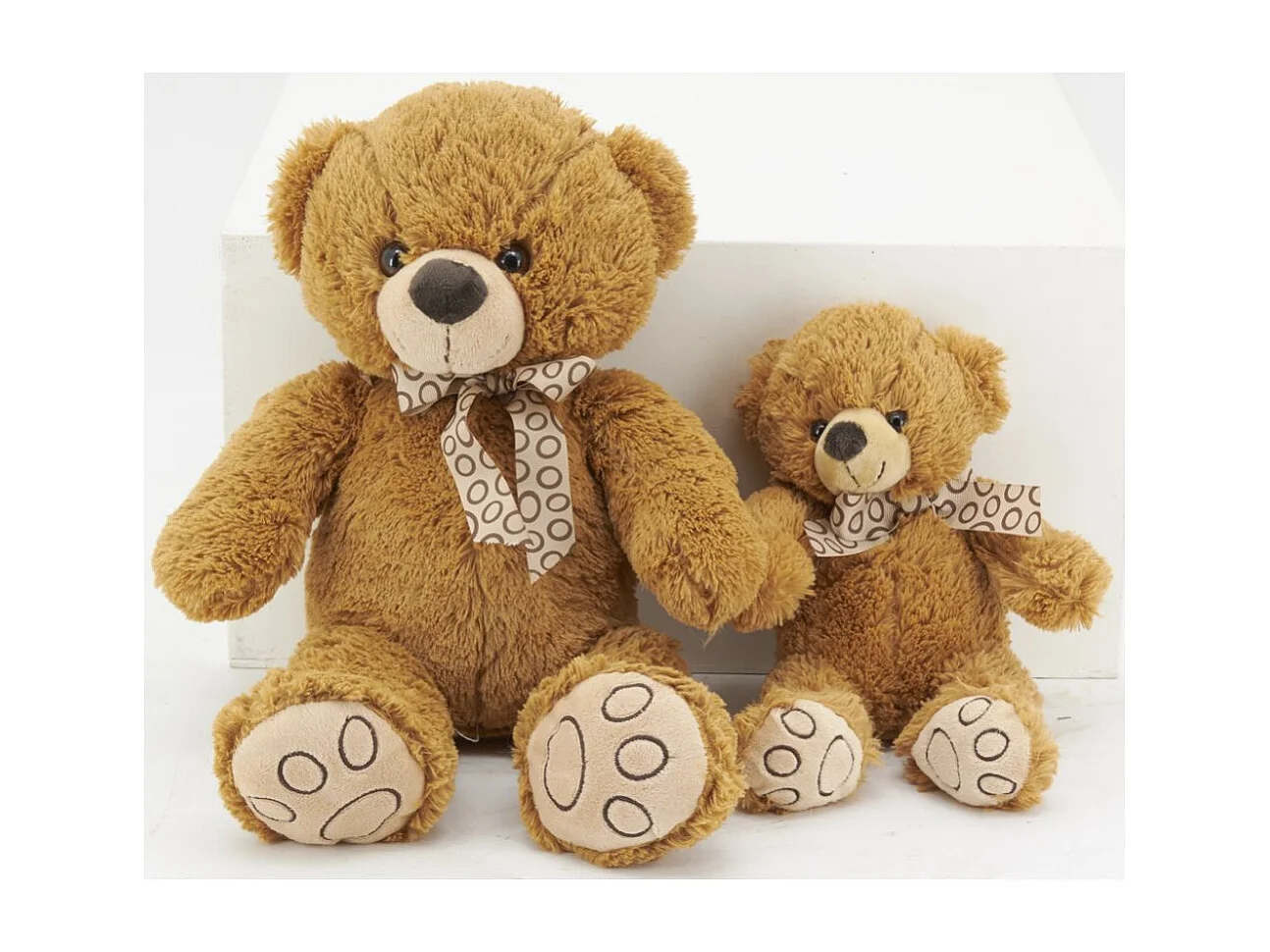 Peluche ours en acrylique brun 30 cm