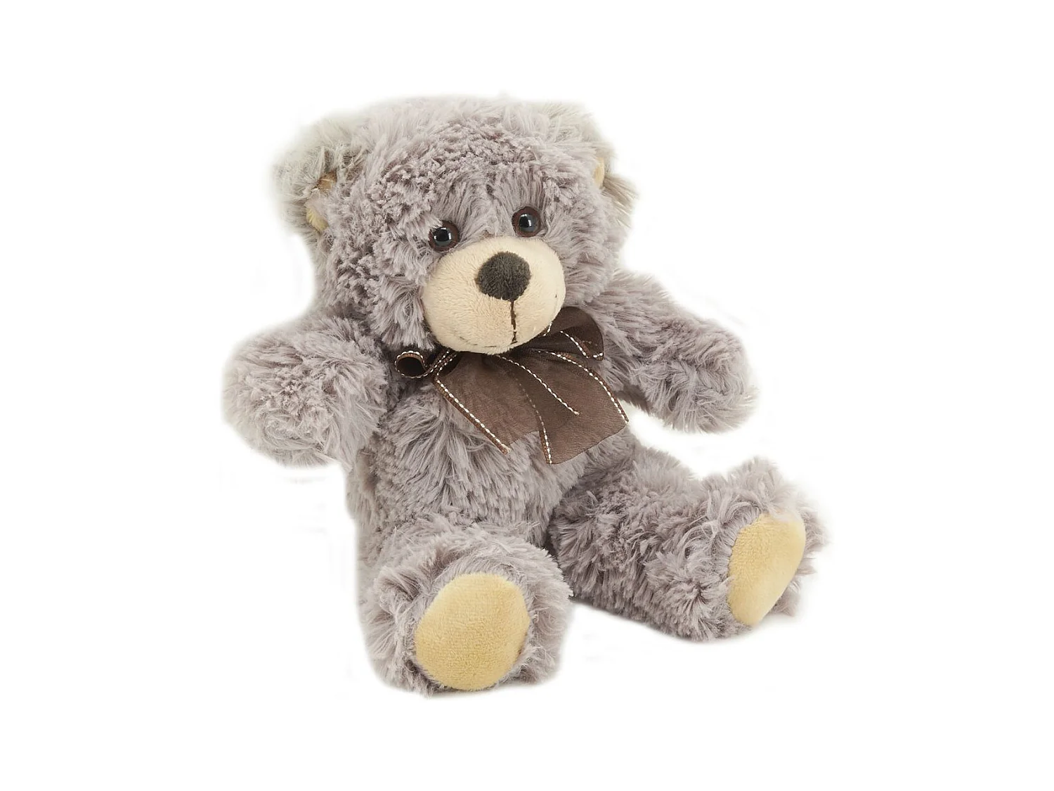 Oso acrílico de felpa gris oscuro 20 cm