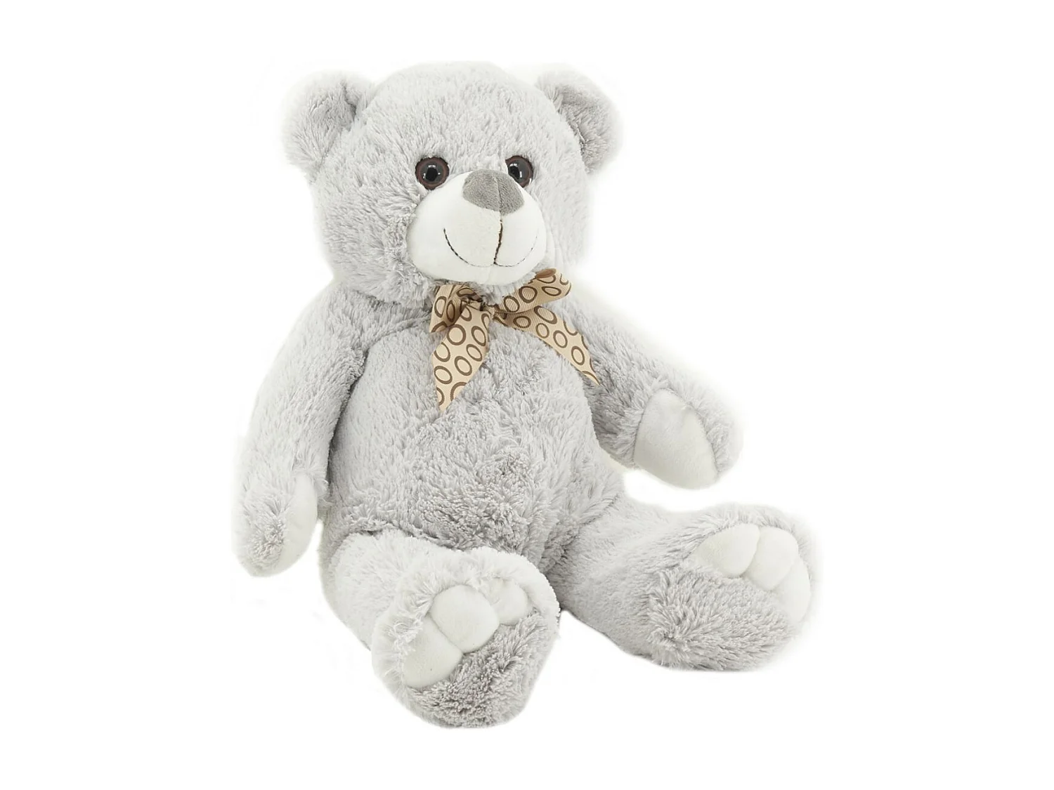 Peluche ours en acrylique gris 20 cm