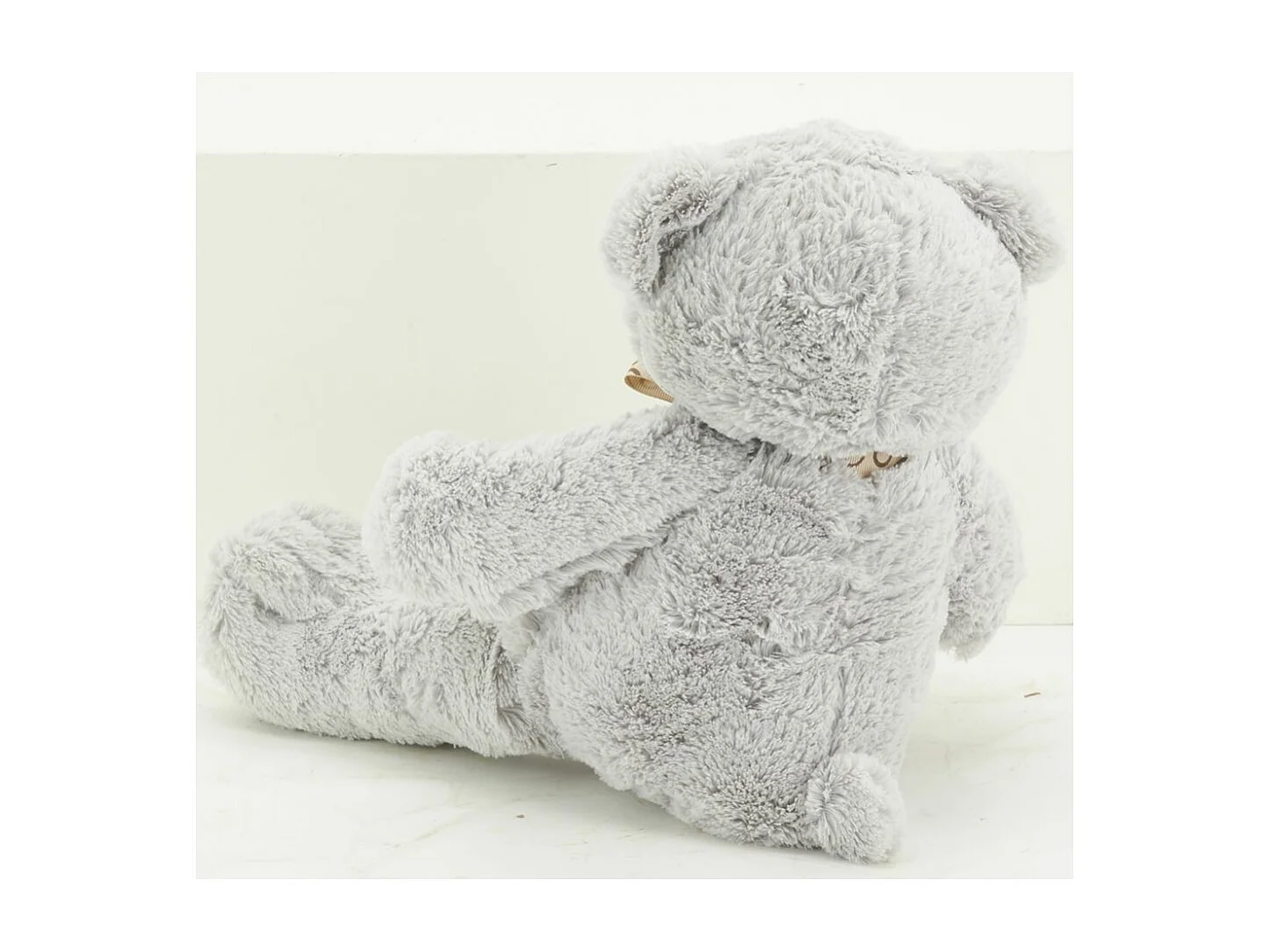 Peluche ours en acrylique gris 20 cm